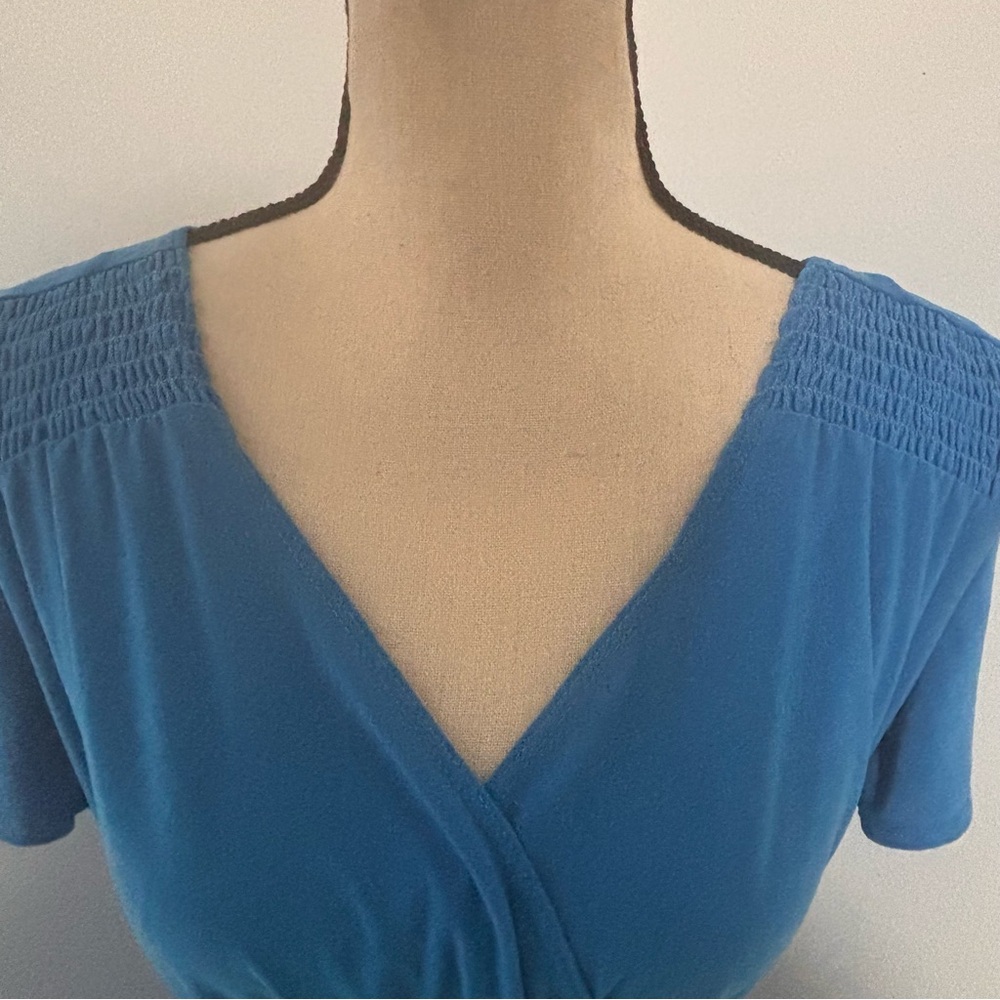 Tiana B. Blue V-Neck Dress - Picture 4 of 9